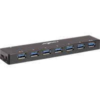Rocstor Y10P003-B1 7-PORT USB 3.0 HUB 2 CHARGING PORTS - 2 X 1.5A