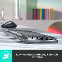 Logitech 920-010548 MX MECHANICAL WIRELESS ILLUMINATED PERFORMANCE KEYBOARD LINEAR -GRAPHITE - BROWN