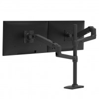 Ergotron 45-509-224 LX DUAL STACKING ARM TALL POLE MATTE BLACK