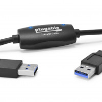 PLUGABLE TECHNOLOGIES USB3-TRAN USB 3.0 TRANSFER CABLE, UNLIMITED USE, TRANSFER DATA BETWEEN 2 WINDOWS PC'S, BRA