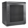 Rocstor Y10E002-B1 SOLIDRACK 9U WALLMOUNT RACK ENCLOSURE WITH TEMPERED GLASS WINDOW - 600MM X 450MM