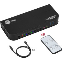 Siig CE-KV0C11-S1 2X1 DP 4K USB 3.0 KVM