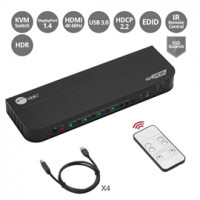 Siig CE-KV0D11-S1 4X1 DISPLAYPORT 4K USB 3.0 KVM