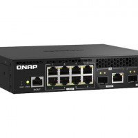 Qnap QSW-M2108R-2C-US QNAP RACKMOUNT SWITCH QSW-M2108R-2C-US, MANAGEMENT SWITCH, 8 PORT 2.5GBPS, 2 POR