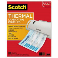 3M DISPLAY MATERIALS AND SYSTE TP3854-200 THERMAL POUCHES, LETTER SIZE,3 MIL THICK