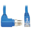 Eaton NM12-604-10M-BL EATON TRIPP LITE SERIES M12 X-CODE CAT6 1G UTP CMR-LP ETHERNET CABLE (RIGHT-ANGL