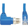 Eaton NM12-604-05M-BL EATON TRIPP LITE SERIES M12 X-CODE CAT6 1G UTP CMR-LP ETHERNET CABLE (RIGHT-ANGL