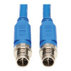 Eaton NM12-601-10M-BL EATON TRIPP LITE SERIES M12 X-CODE CAT6 1G UTP CMR-LP ETHERNET CABLE (M/M), IP68