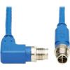 Eaton NM12-603-10M-BL EATON TRIPP LITE SERIES M12 X-CODE CAT6 1G UTP CMR-LP ETHERNET CABLE (RIGHT-ANGL