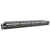 EATON TRIPP LITE SERIES CONNECTIVIT N252-024-6A-SH CAT6A PATCH PANEL SHIELDED STP 24PORT 10 GBPS 110 PUNCH DOWN 1U