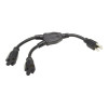 Eaton P024-001-2 POWER CABLE - NEMA 5-15P - MALE LEFT GENDER - POWER NEMA 5-15R - FEMALE RIGHT GE