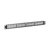 Eaton N062-048-KJ 48PORT 1U RACKMOUNT UNSHIELDED BLANK KEYSTONE/MEDIA PATCH PANEL