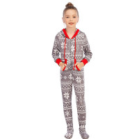 Matching Christmas Pajamas Jumpsuits Family Set with Hoodie Christmas One Piece