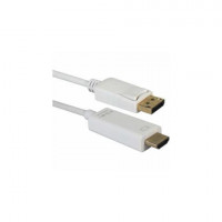 Qvs DPHD-10W 10FT DISPLAYPORT TO HDMI 4K DIGITAL A/V WHITE CABLE