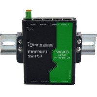 Brainboxes SW-008 8 PRT ETHERNET SWITCH 10/100 MB +14F TO +140F INTEGRAL WALL MOUNT
