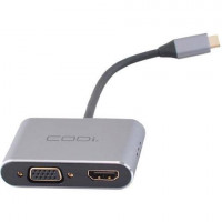 Codi A01063M 4-IN-1 USB-C DISPLAY ADAPTER HDMI VGA USB-C PD USB-A 3.0