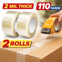 Packing Tape 2 Rolls 110 Yards 2 Mil (330 ft) Clear Carton Sealing Tapes