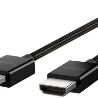 Belkin AV10176BT1M-BLK AV10176BT1M-BLK 8K ULTRA HIGH SPEED HDMI 2.1 BRAIDED CABLE - DELIVERS 8K@60HZ OR