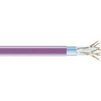 Black Box EVNSL0609A-1000 CAT6 400-MHZ SOLID ETHERNET BULK CABLE - SHIELDED (F/UTP), CMR PVC, PURPLE, 1000