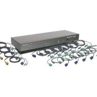 Iogear GCS1716KITTAA 16 PORT KVM SWITCH WITH USB AND PS/2 CABLES (TAA) INCLUDES 12 USB CABLES AND 4 P