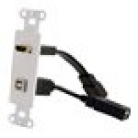 C2G 39702 WALL PLATE - USB-B,HDMI LEFT CONNECTOR - FEMALE LEFT GENDER - USB-A,HDMI RIGHT C