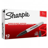 Dymo 33001 SHARPIE SUPER BLK 12 PACKS
