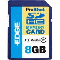 Edge Memory PE225766 8GB SDHC CLASS 10 EDGE PROSHOT MEMORY