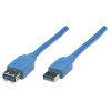 Manhattan 322447 10 FT USB 3.0 CABLE AM-AF BLU