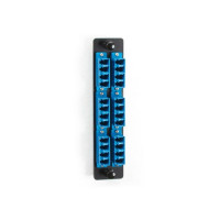Black Box JPM467C-R2 HIGH-DENSITY SINGLEMODE FIBER ADAPTER PANEL - CERAMIC SLEEVE, (12) LC DUPLEX, BL