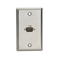 Black Box WP831 AV WALLPLATE - STAINLESS STEEL, 1 HDMI, FEMALE TO FEMALE, GSA, TAA