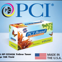 PcI CE342A-PCI PCI BRAND ECO-FRIENDLY REMAN HP 651A CE342A YELLOW TONER CARTRIDGE 16K PG YIELD