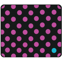 Centon OP-MPV1BM-DOT-02 OTM CLASSIC PRINTS BLACK MOUSE PAD, DOTTY GONE VIOLET