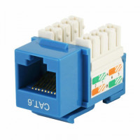 Monoprice 5379 MONOPRICE CAT6 PUNCH DOWN KEYSTONE JACK FOR 22-24AWG SOLID WIRE, BLUE, HIGH SPEE