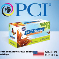 PcI CF332A-PCI PCI BRAND ECO-FRIENDLY REMAN HP 654A CF332A YELLOW TONER CARTRIDGE 15000 PG YIEL