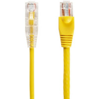 Black Box C6APC28-YL-01 CAT6A 500-MHZ SNAGLESS 28AWG STRANDED ETHERNET PATCH CABLE - UNSHIELDED (UTP), C