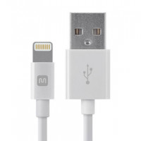 Monoprice 12844 APPLE MFI CERTIFIED LIGHTNING TO USB CHARGE SYNC CABLE, 3FT WHITE