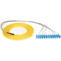 Black Box FOPT50S1-SC-12YL-3 NETWORK CABLE - FIBER OPTIC - MALE LEFT GENDER - MALE RIGHT GENDER - SC RIGHT CO