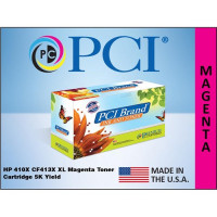 PcI CF413X-PCI PCI BRAND ECO-FRIENDLY REMAN HP 410X CF413X XL MAGENTA TONER CARTRIDGE 5K YLD HP