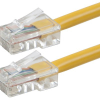 Monoprice 13266 ZEROBOOT SERIES CAT6 24AWG UTP ETHERNET NETWORK PATCH CABLE, 7FT YELLOW