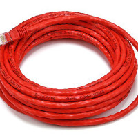 Monoprice 2385 CAT6 BARE COPPER 25FT - RED CROSSOVER