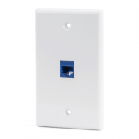 Monoprice 6725 WALL PLATE FOR KEYSTONE_ 1 HOLE - WHITE