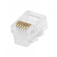 Monoprice 7271 RJ12 6P6C PLUG ROUND SOLID 50PCS/BAG