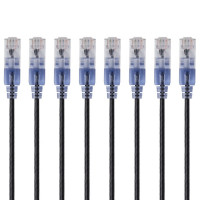 Monoprice 15149 SLIM CAT6A CABLE - 10PK 1FT BLACK