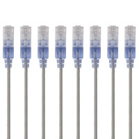 Monoprice 15155 SLIM CAT6A CABLE - 10PK_ 3FT GRAY