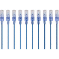 Monoprice 15162 SLIM CAT6A CABLE - 10PK_ 7FT BLUE