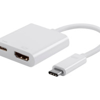 Monoprice 15244 USB-C TO HDMI & USB-C (F) DUALPORT ADPTR