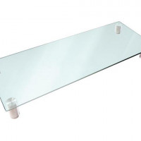 Monoprice 16356 LARGE MULTIMEDIA DESKTOP MONITOR STAND_ CLEAR GLASS