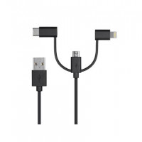 Monoprice 18789 APPLE MFI CERTIFIED USB TO MICRO USB + USB TYPE-C + LIGHTNING CHARGE & SYNC CABL