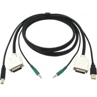 Black Box SKVMCBL-DVI-06 SECURE KVM CABLE - EACH END 1 USB 1 DUALLINK DVI 1 AUDIO 6FT