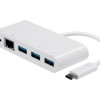 Monoprice 15250 MONOPRICE SELECT SERIES USB-C TO 3X USB-A 3.0_ GIGABIT ETHERNET_ AND USB-C (F) A